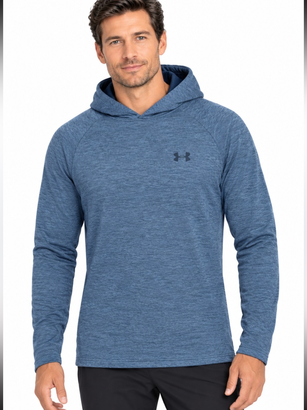 UNDER ARMOUR Blue Hoodie Long-Sleeve Heat Gear Shirt L